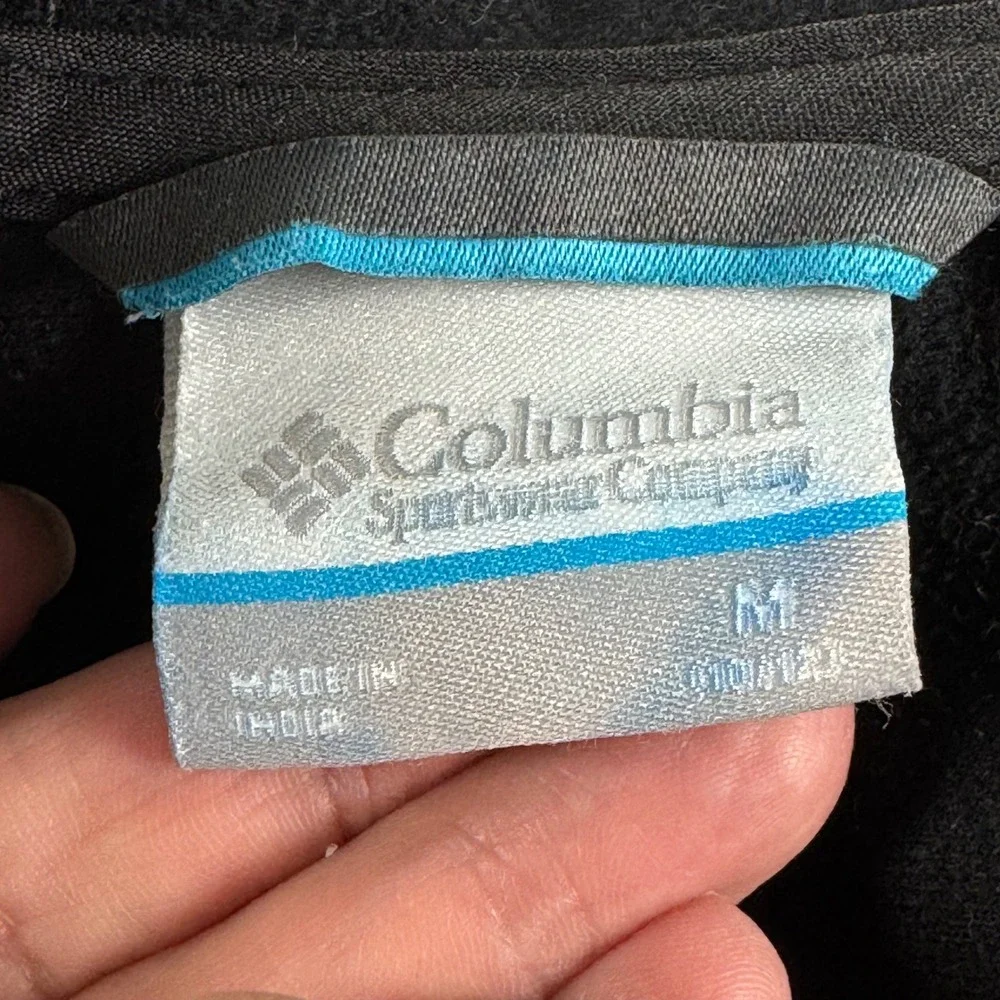 Columbia Boy's Size M 10/12 Black Hooded Fleece Lined Full Zip Softshell Jacket